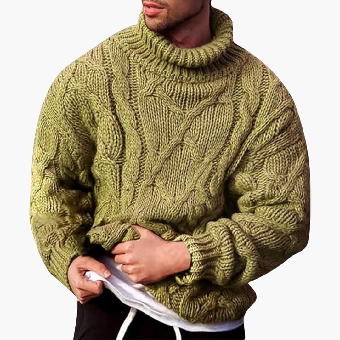 Herren Rollkragenpullover – Klassischer Strickpullover