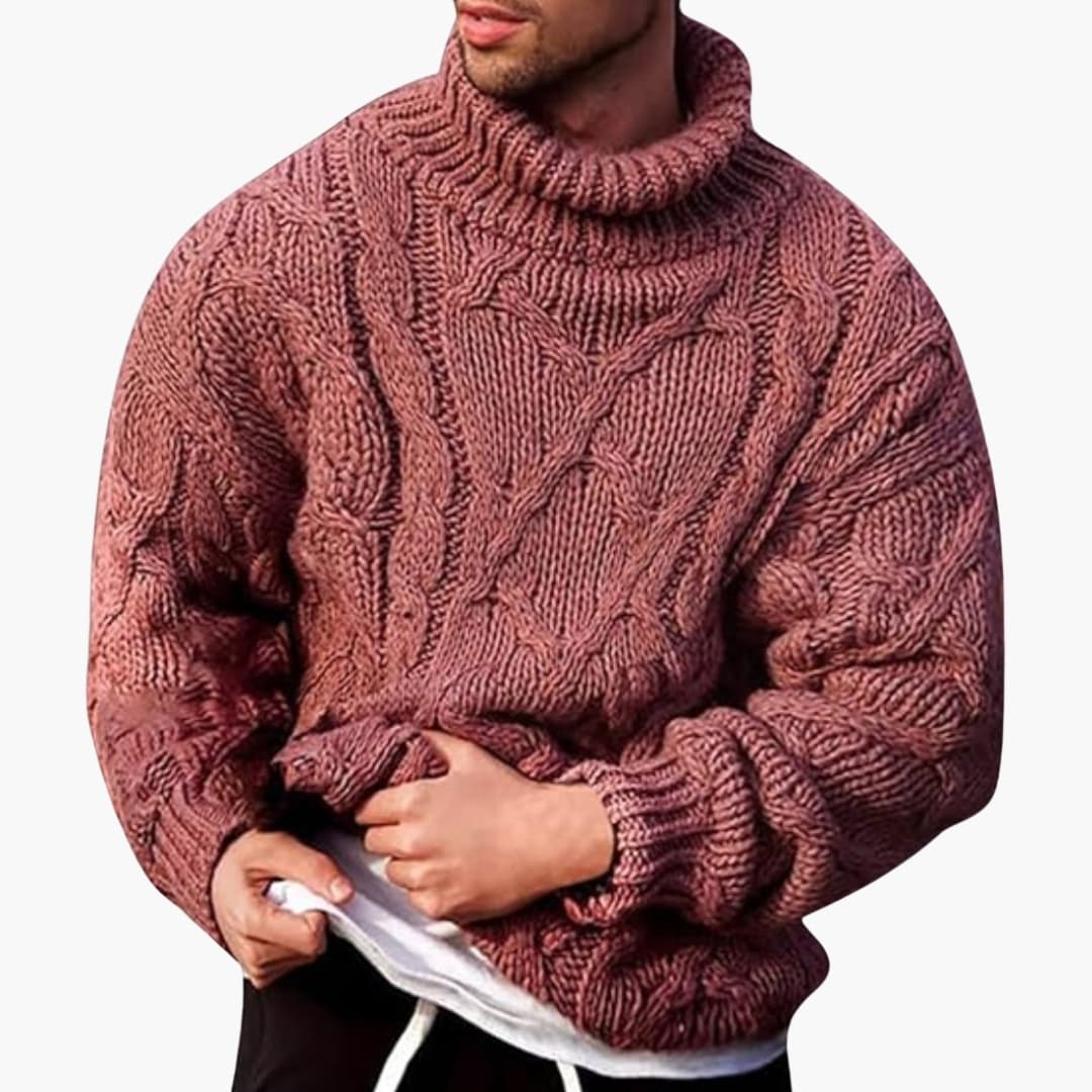 Herren Rollkragenpullover – Klassischer Strickpullover