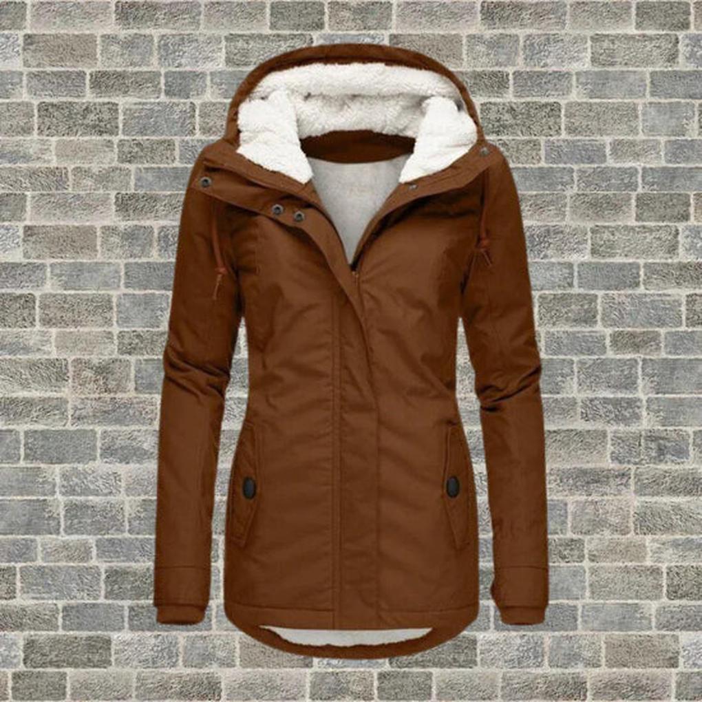 Damen-Wintermantel mit Kapuze