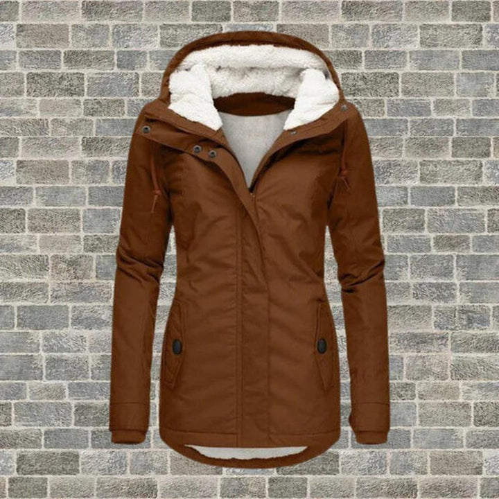 Damen-Wintermantel mit Kapuze