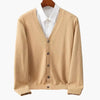 Herren V-Ausschnitt Knopf-Front Cardigan – Klassische Strickschicht