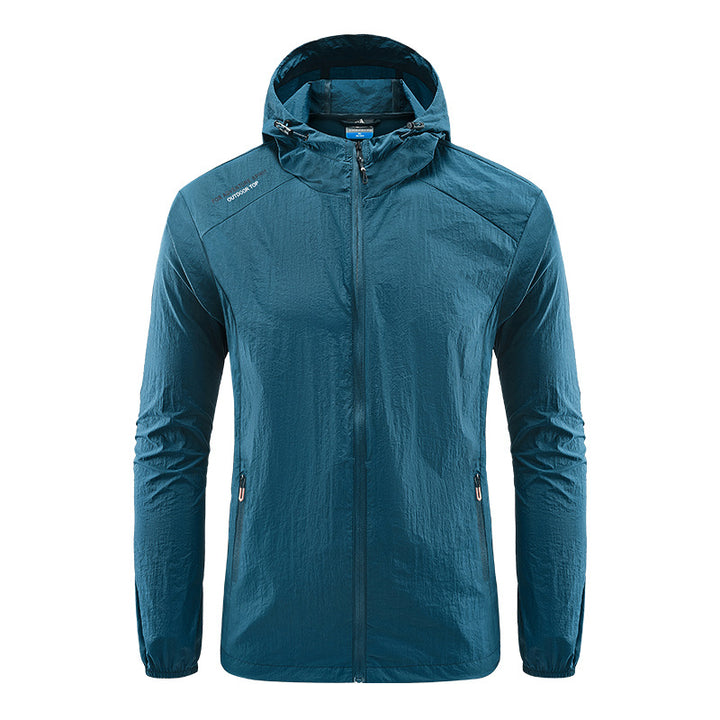 Ultraleichte, wind- und sonnengeschützte Sommerjacke mit Kapuze für Herren