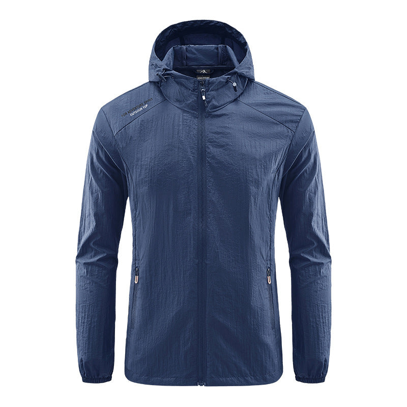Ultraleichte, wind- und sonnengeschützte Sommerjacke mit Kapuze für Herren