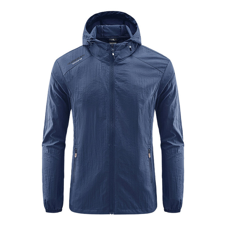 Ultraleichte, wind- und sonnengeschützte Sommerjacke mit Kapuze für Herren