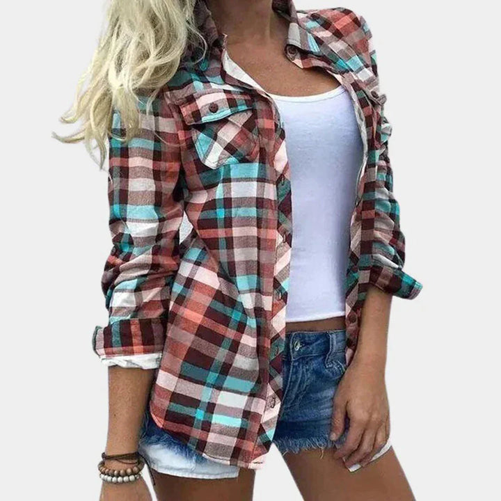 Damenbluse mit zeitlosem Karo-Design
