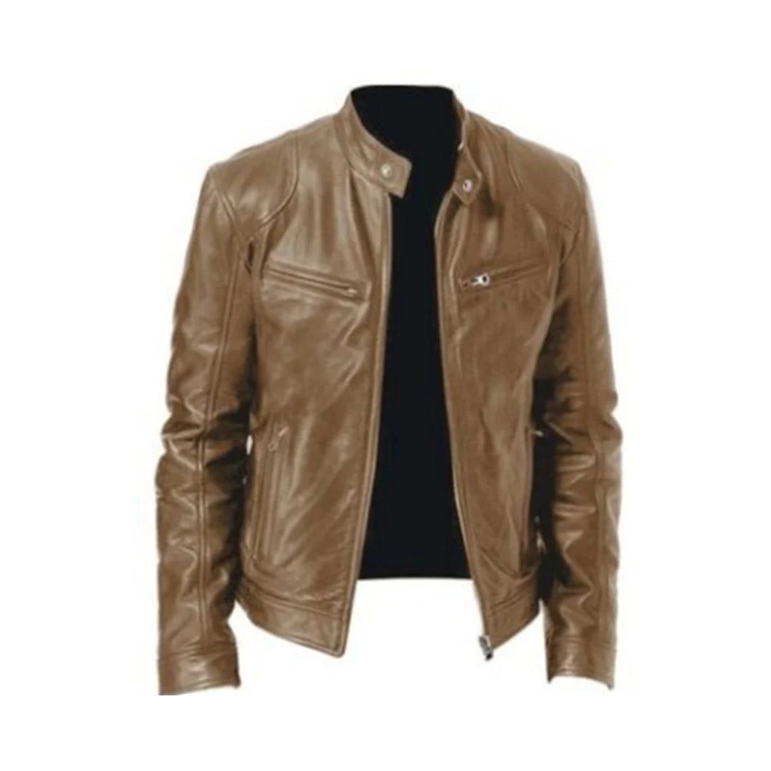 Klassische Herrenjacke aus Leder