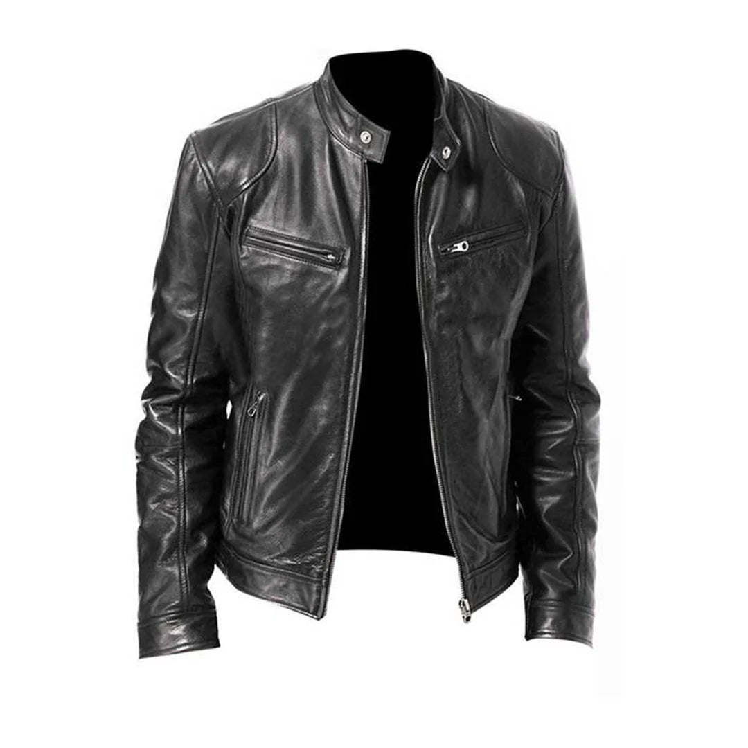 Klassische Herrenjacke aus Leder