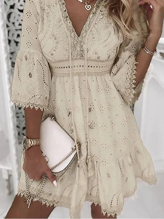 Boho-Sommerkleid mit Stickerei