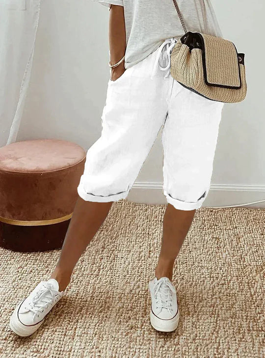 Stylische Sommerhose aus Leinen für Damen