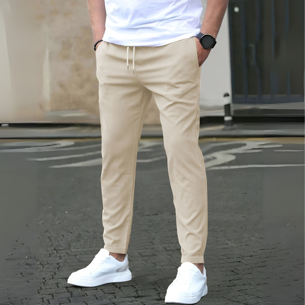 Slim Fit Herrenhose mit Kordelzug