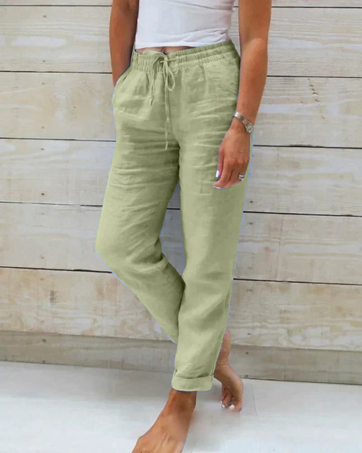 Luftige Leinenhose für Damen mit bequemer Passform