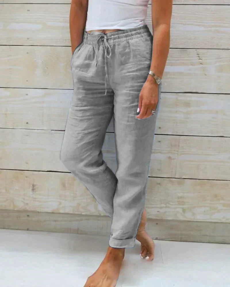 Luftige Leinenhose für Damen mit bequemer Passform