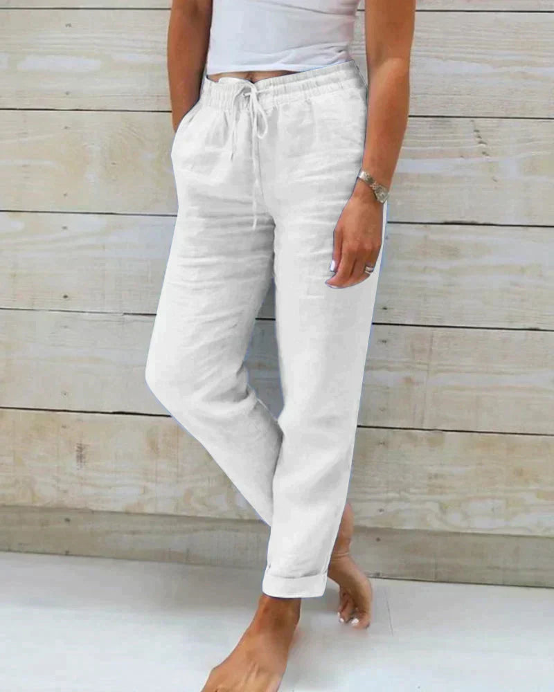 Luftige Leinenhose für Damen mit bequemer Passform
