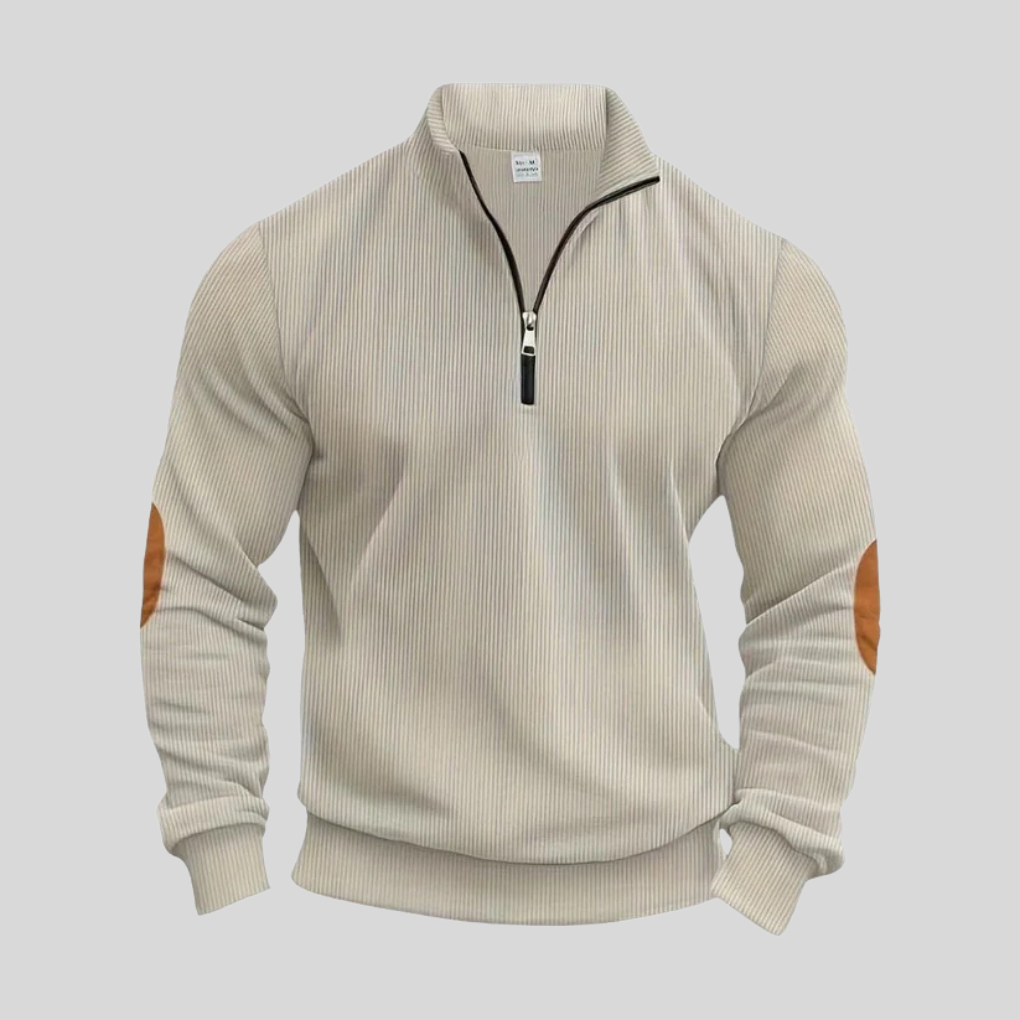 Herren-Pullover mit gerippten Bündchen