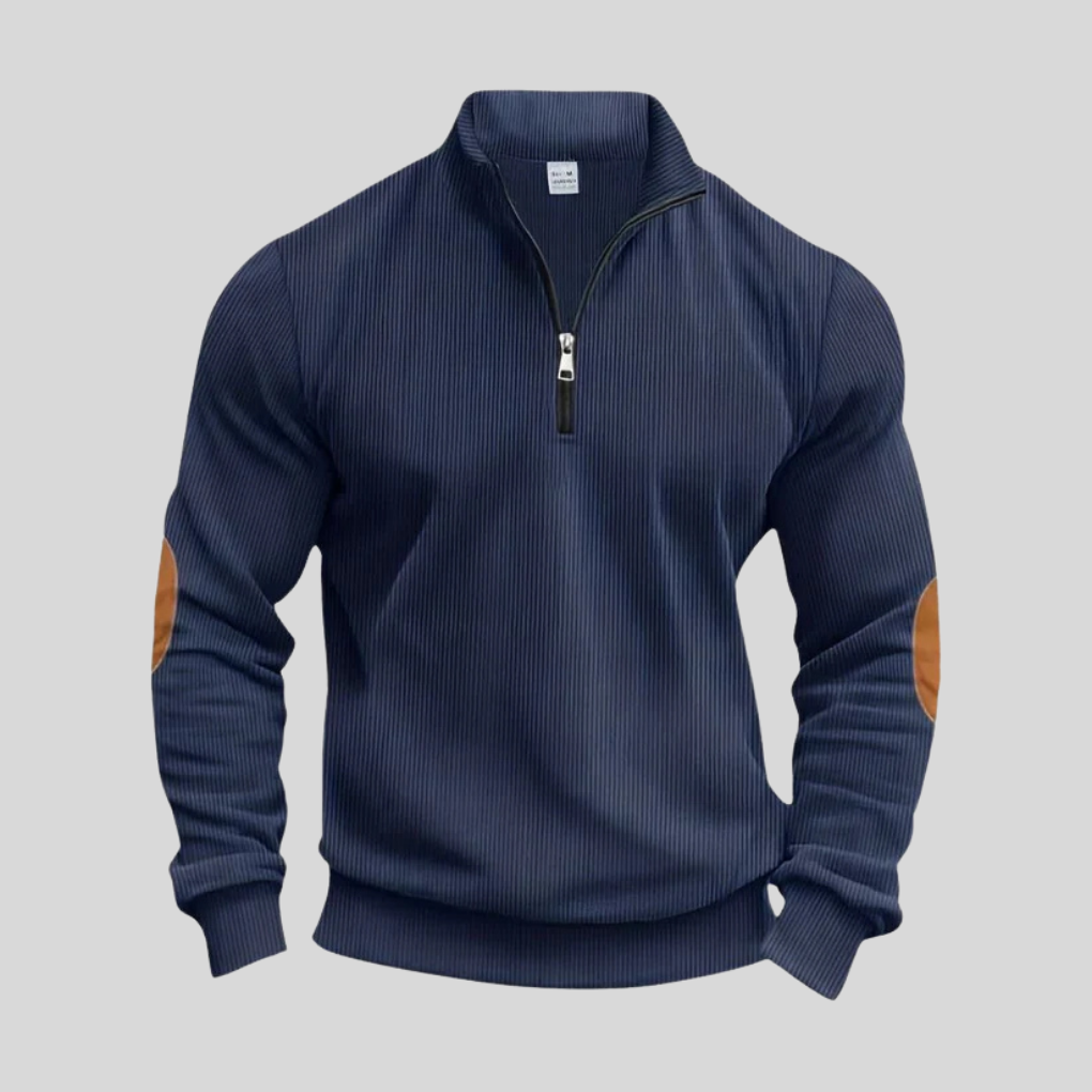 Herren-Pullover mit gerippten Bündchen