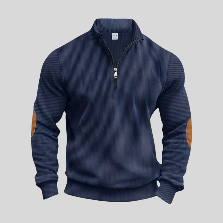Herren-Pullover mit gerippten Bündchen