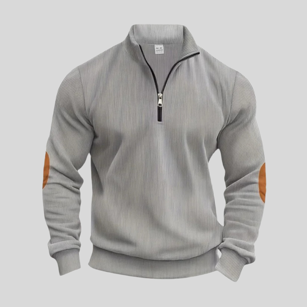 Herren-Pullover mit gerippten Bündchen