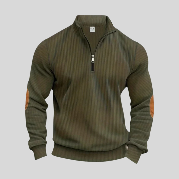 Herren-Pullover mit gerippten Bündchen