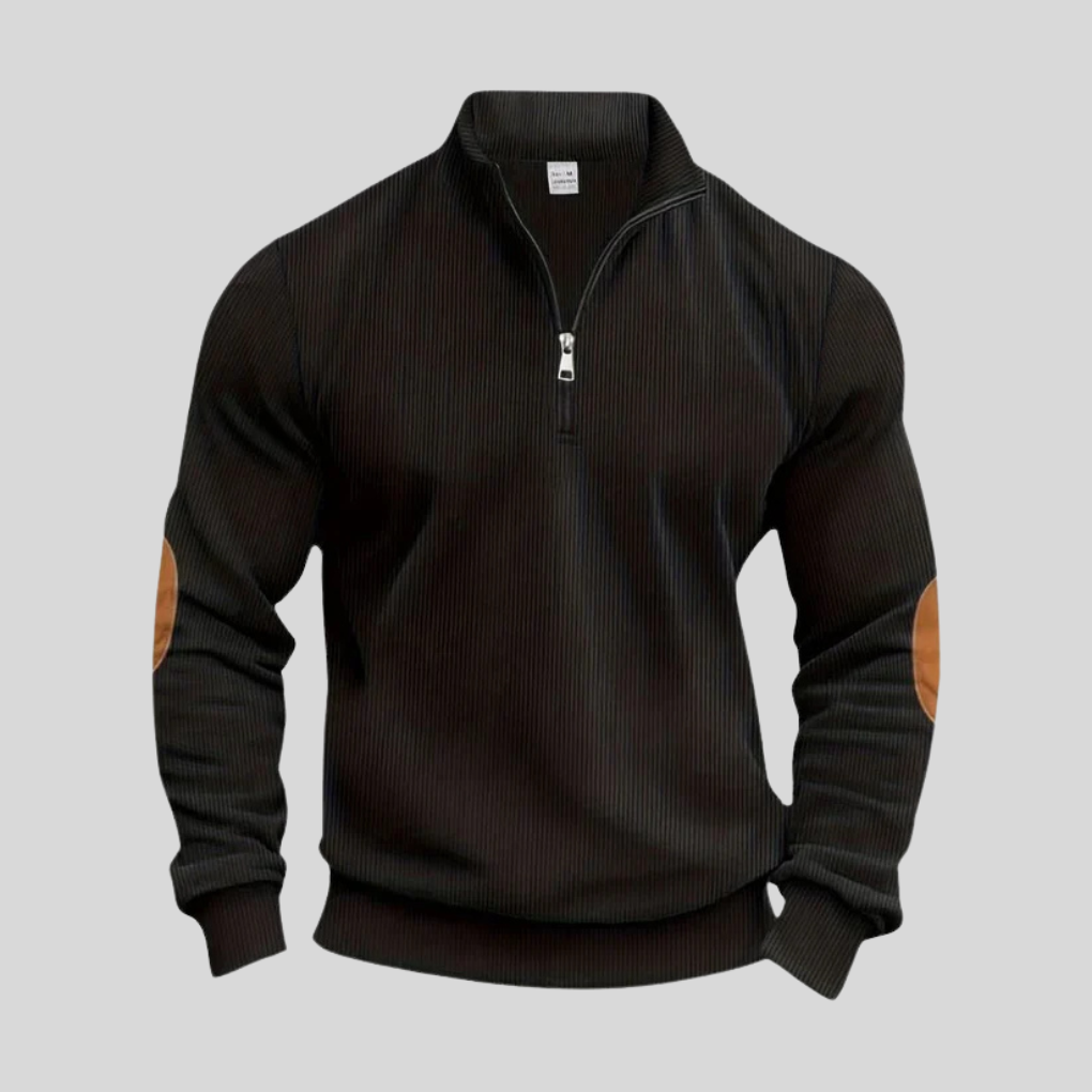 Herren-Pullover mit gerippten Bündchen