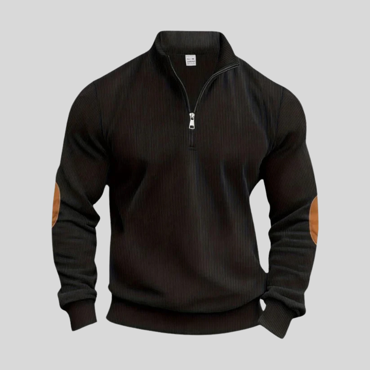 Herren-Pullover mit gerippten Bündchen