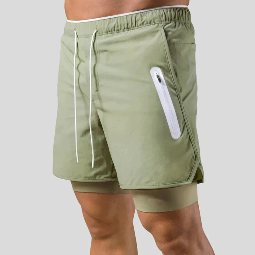 2-in-1-Sporthose für Herren