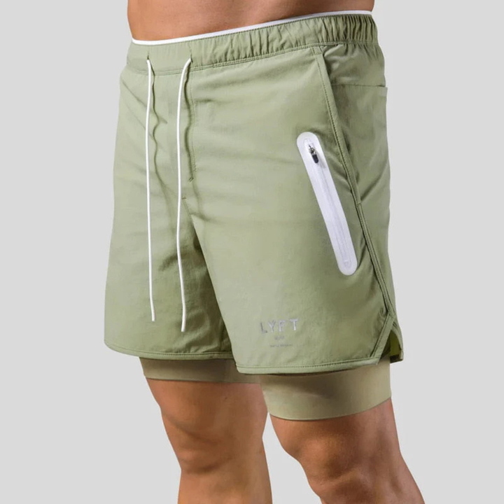 2-in-1-Sporthose für Herren