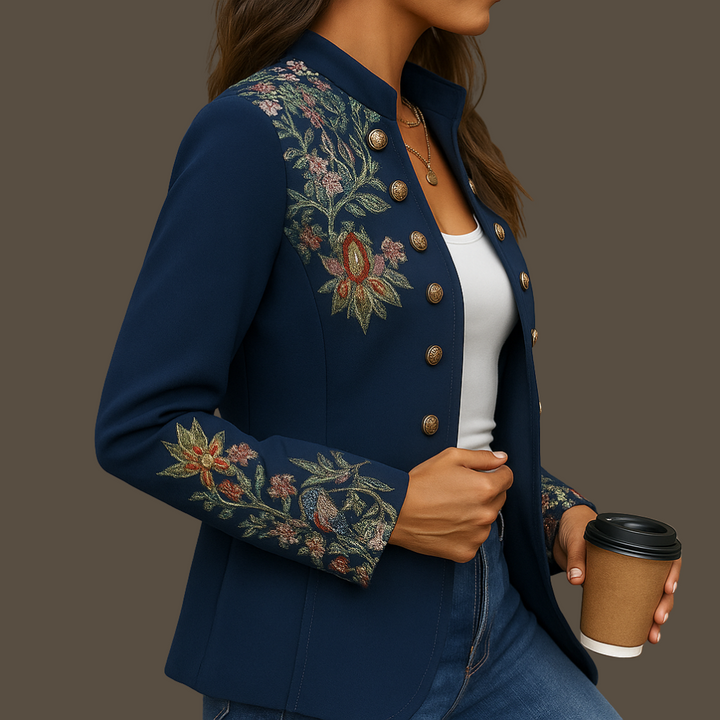 Tweed-Strickjacke