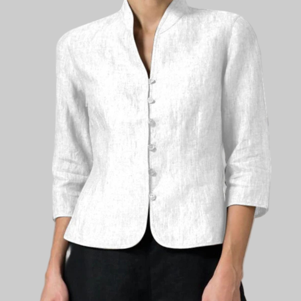 Damen Stehkragenbluse