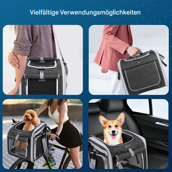 Erweiterbarer Fahrradkorb für Haustiere