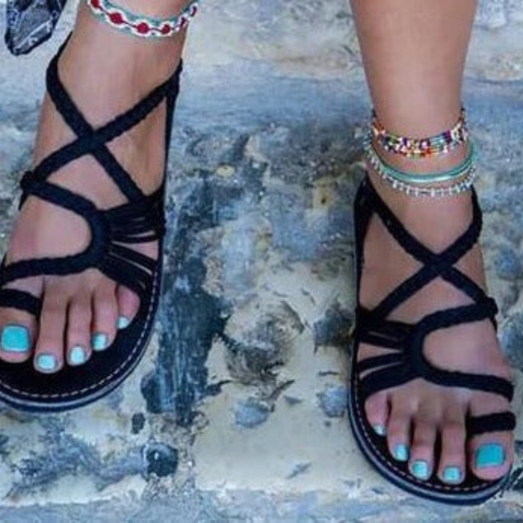 Bunte Strand-Sandalen