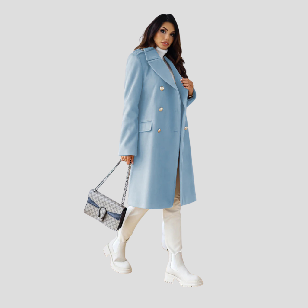 Zweireihiger Mantel für Damen