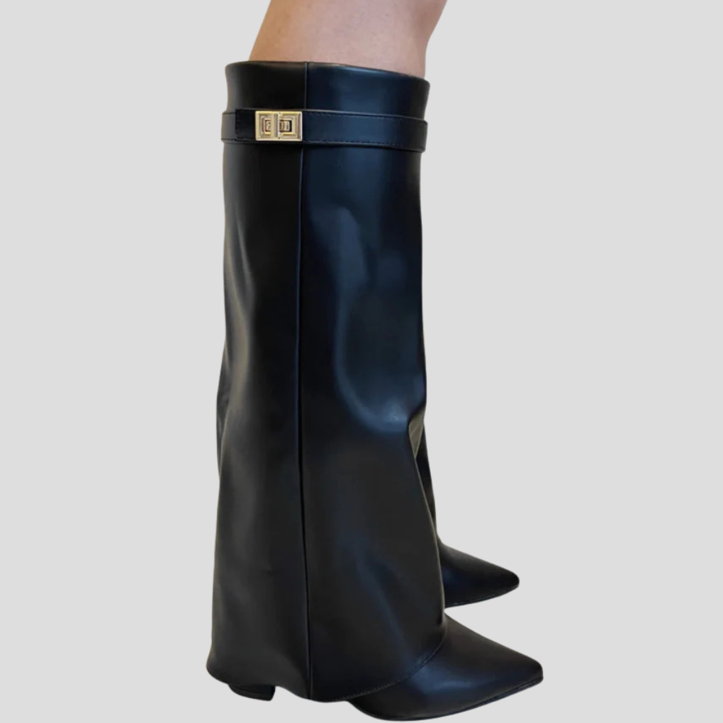Stiefel mit hohem Blockabsatz