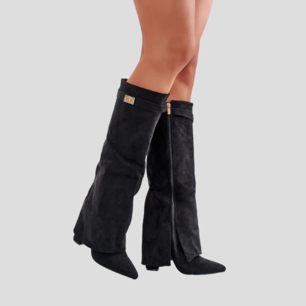 Stiefel mit hohem Blockabsatz