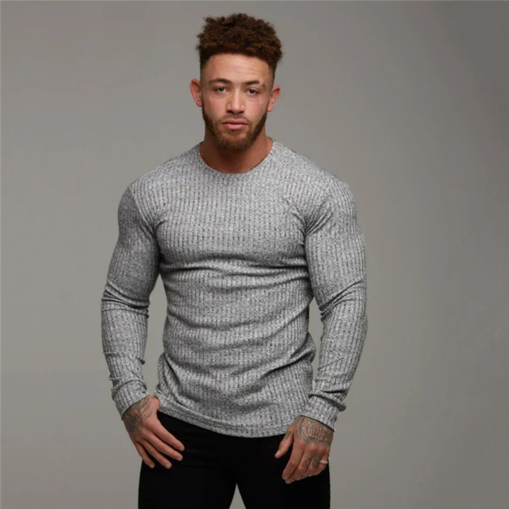 Strickpullover mit Rundhalsausschnitt für Herren