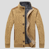 Herren-Strickjacke mit Plüschfutter