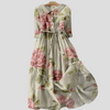 Vintage-Kleid mit botanischem Reverskragen für Damen
