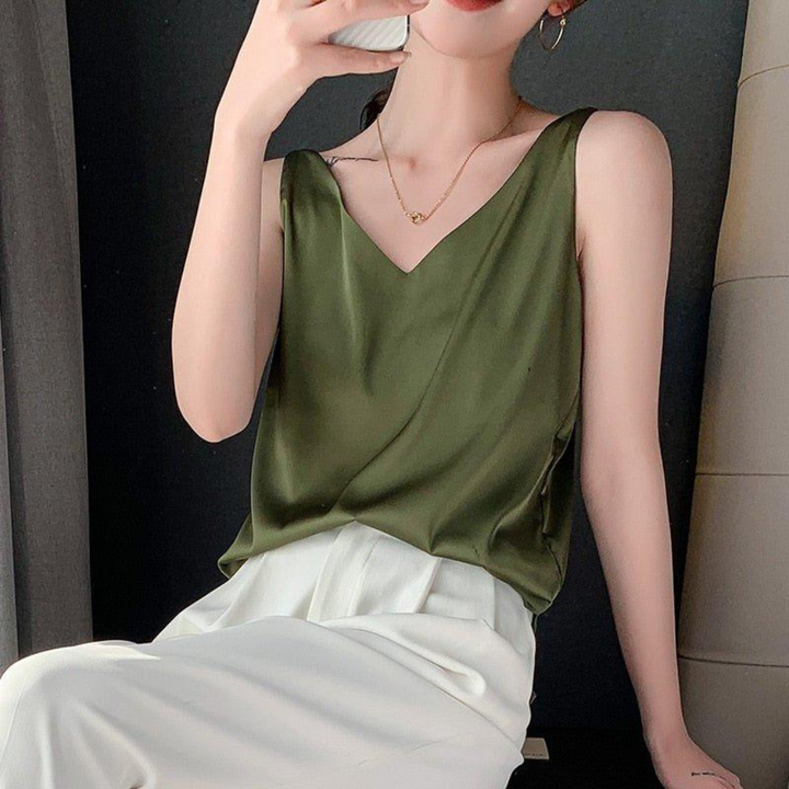 Tanktop mit Seidenriemen