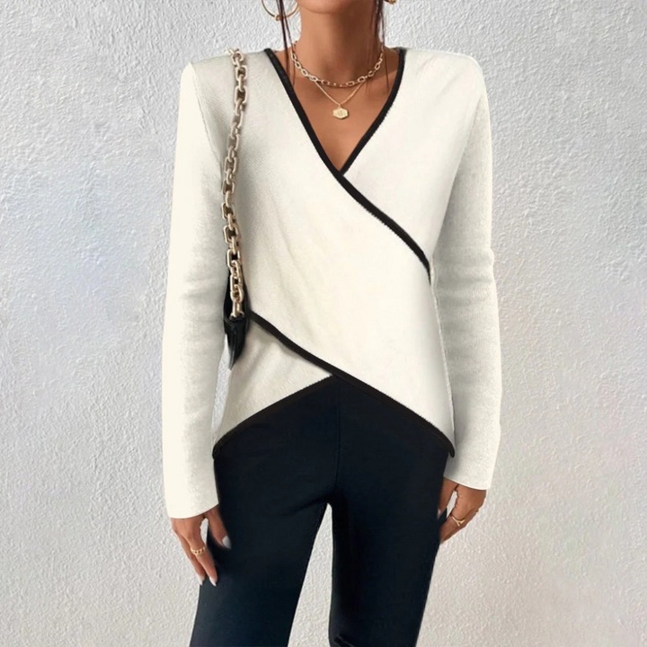 Damen-Pullover mit V-Ausschnitt