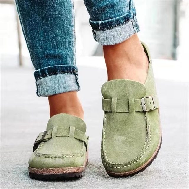 Retro-Wildleder-Loafer für Damen