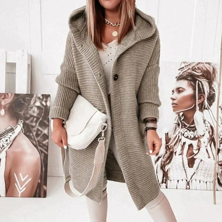 Kuschelige Strickjacke mit Kapuze