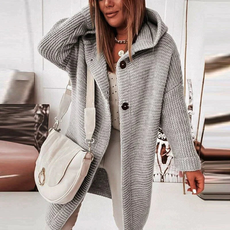 Kuschelige Strickjacke mit Kapuze