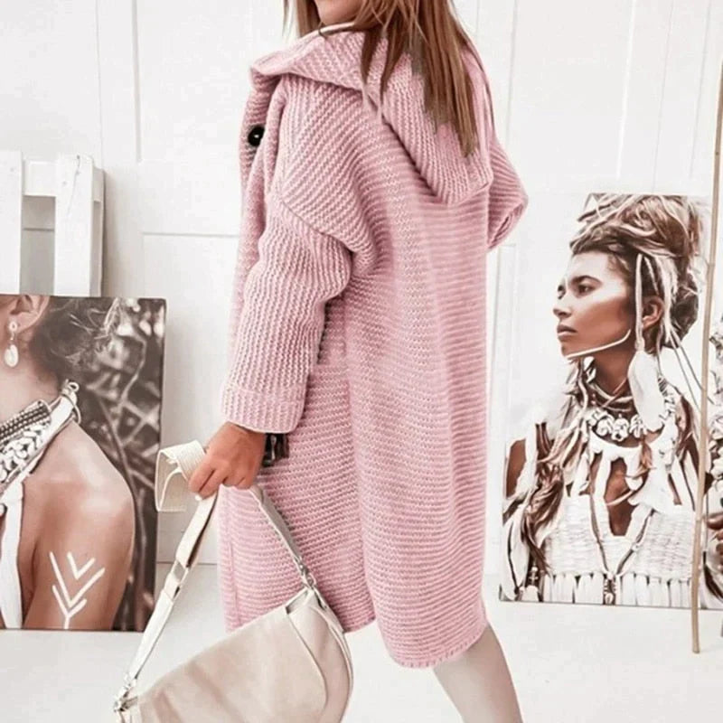 Kuschelige Strickjacke mit Kapuze