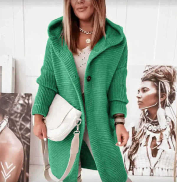 Kuschelige Strickjacke mit Kapuze