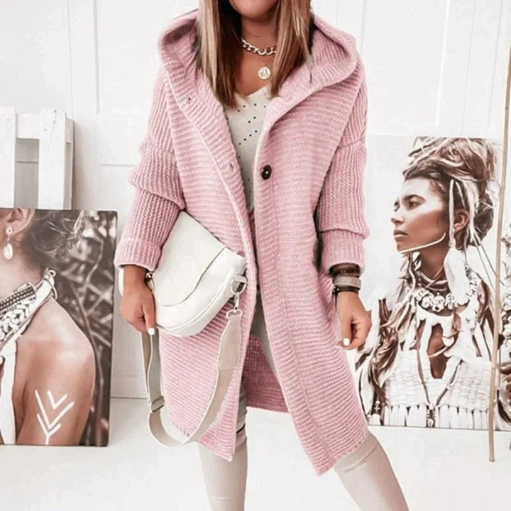 Kuschelige Strickjacke mit Kapuze