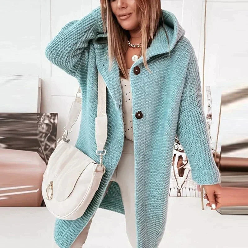 Kuschelige Strickjacke mit Kapuze