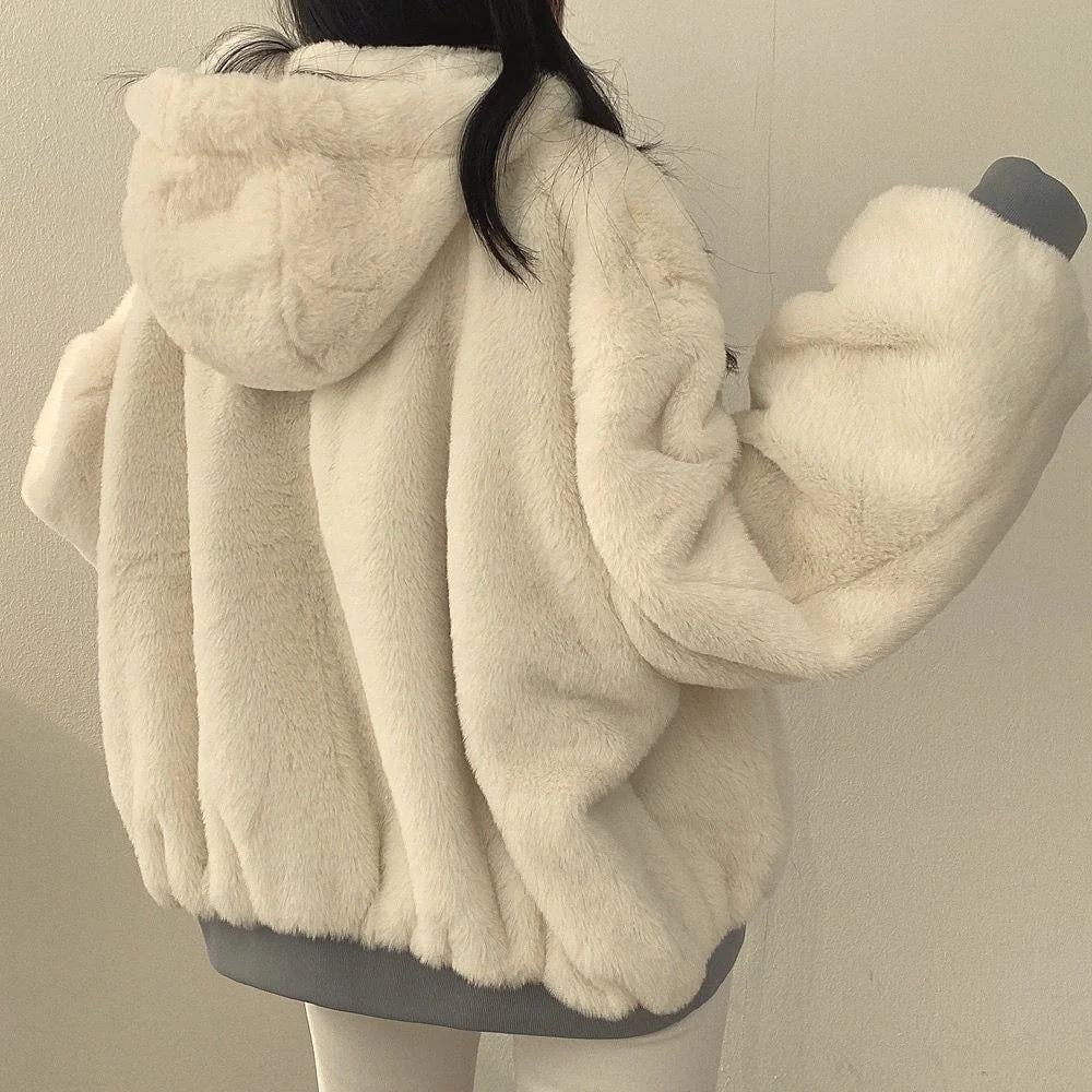 2-in-1 Damen Wintermantel mit Kapuze