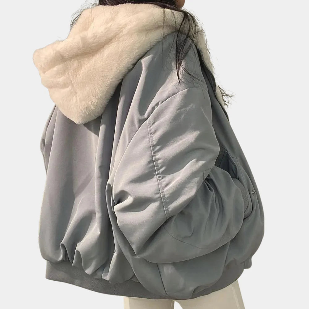 2-in-1 Damen Wintermantel mit Kapuze