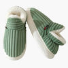Damen Plüsch Hausschuhe – Gerippte Indoor-Schuhe