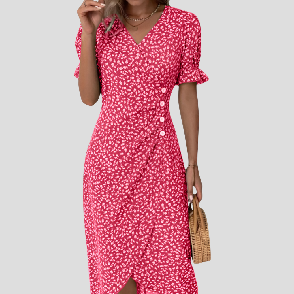 Elegantes Midikleid mit Blumenmuster für Damen
