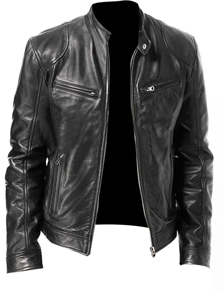 Robuste Motorradjacke aus Leder für Herren